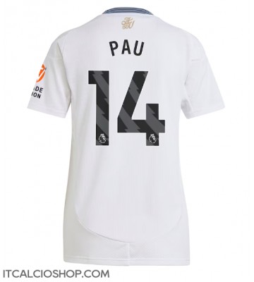Aston Villa Pau Torres #14 Seconda Maglia Femmina 2024-25 Manica Corta